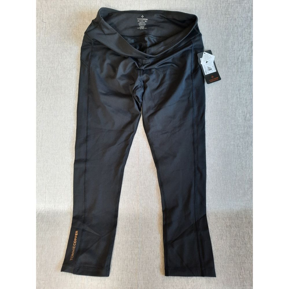 Tommie Copper Men's Small Black Performance Stretch Comp Pull-On Capri Pants‎